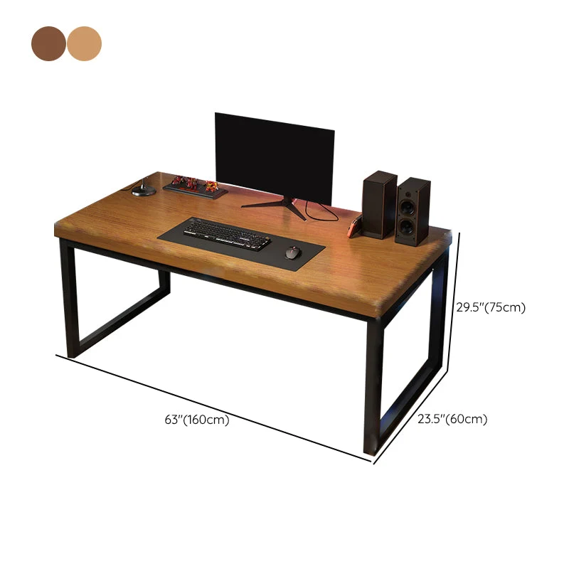 Bureau d'écriture rectangulaire en bois manufacturé, bureau industriel Clearhalo
