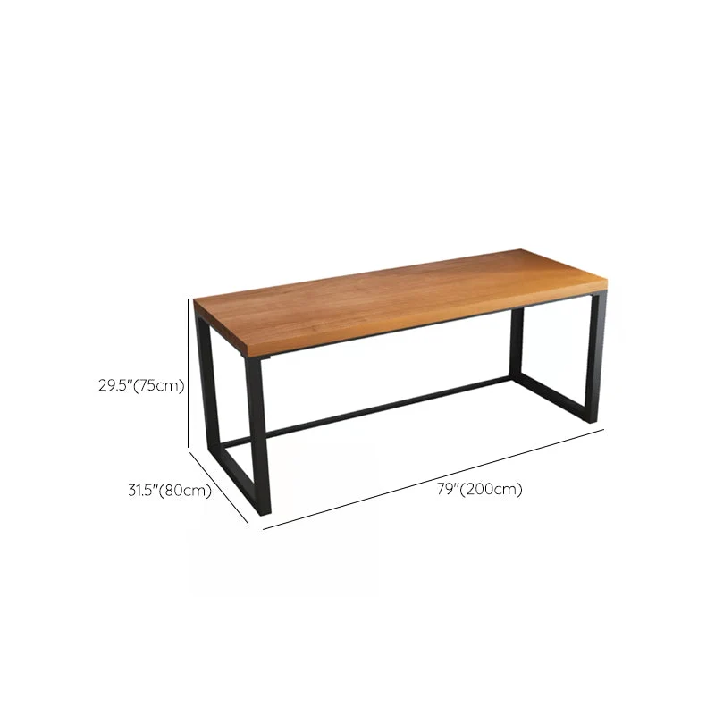 Bureau d'écriture rectangulaire en bois massif de 29,53 pouces de haut avec base luge Clearhalo