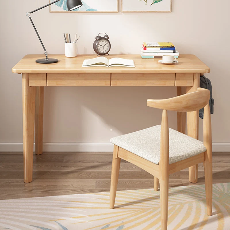 Bureau d'écriture rectangulaire en bois massif, base Parsons, bureau de 29,53 pouces de hauteur Clearhalo
