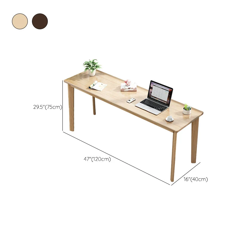 Bureau d'écriture rectangulaire en bois massif, base Parsons, bureau de 29,53 po de hauteur Clearhalo