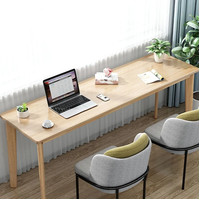 Bureau d'écriture rectangulaire en bois massif, base Parsons, bureau de 29,53 po de hauteur Clearhalo