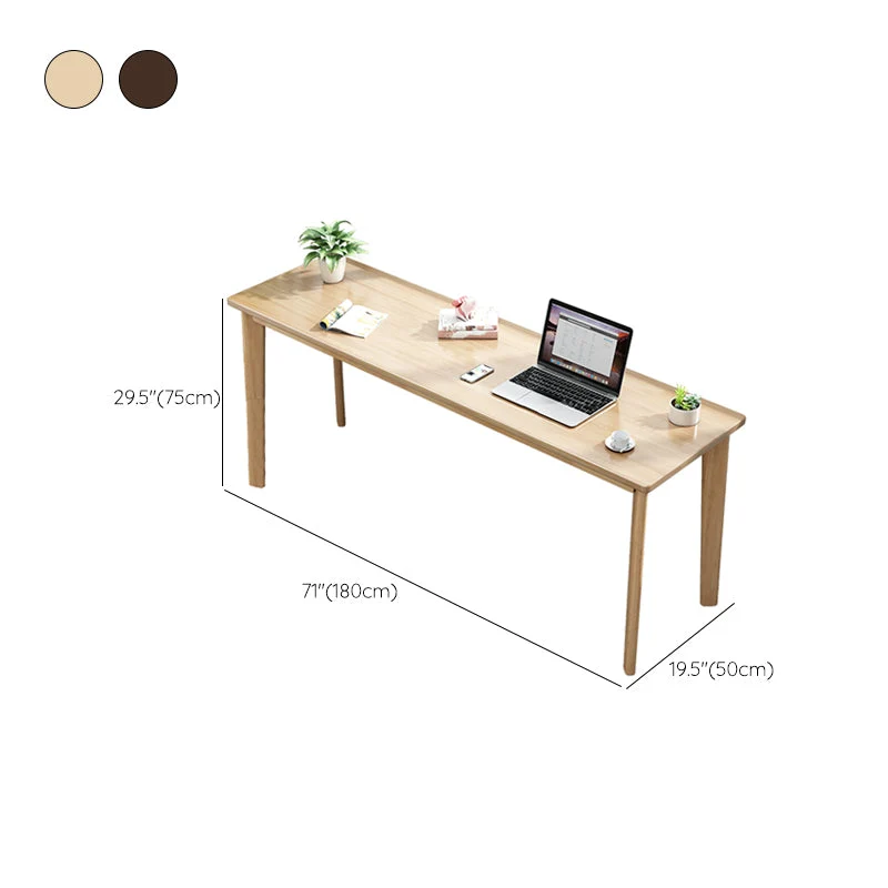 Bureau d'écriture rectangulaire en bois massif, base Parsons, bureau de 29,53 po de hauteur Clearhalo