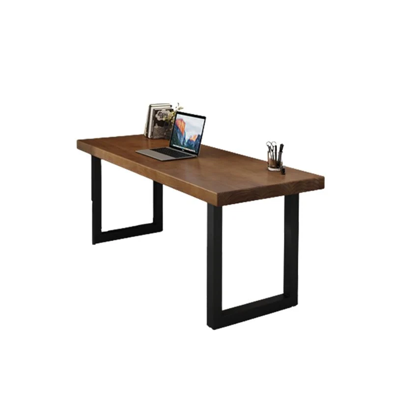 Bureau d'écriture rectangulaire en bois massif, base traîneau, hauteur de 29,53 pouces Clearhalo