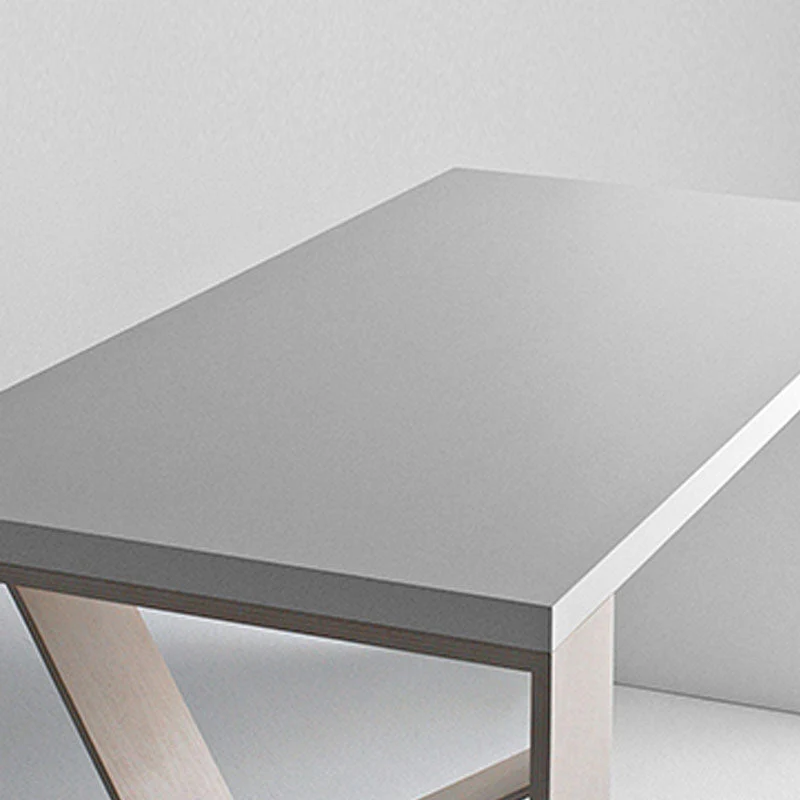 Bureau d'écriture rectangulaire en bois massif, bureau de réunion moderne pour bureau Clearhalo