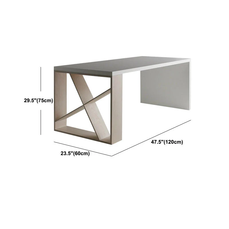 Bureau d'écriture rectangulaire en bois massif, bureau de réunion moderne pour bureau Clearhalo