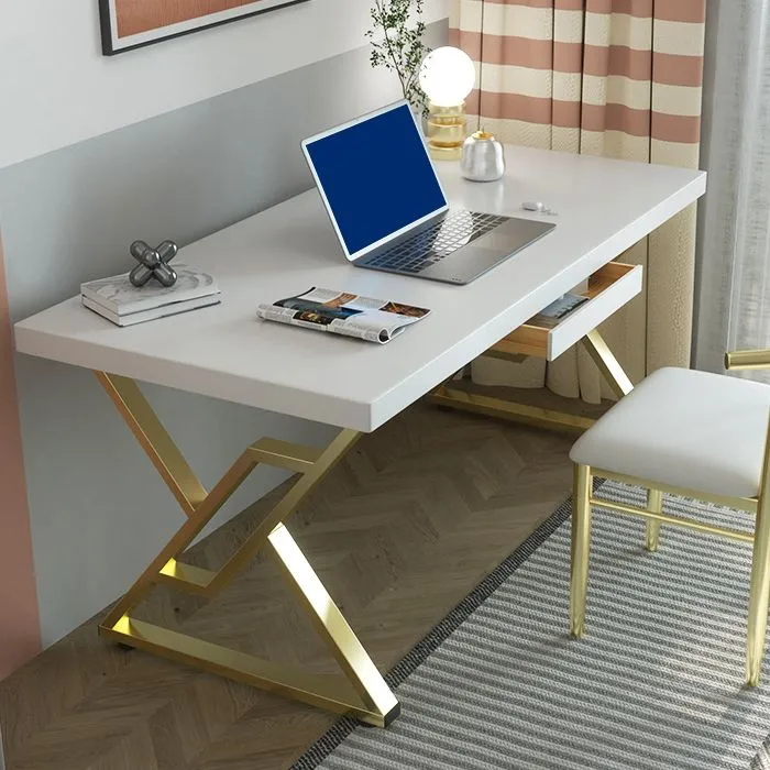 Bureau d'écriture rectangulaire en bois massif, bureau de 29,53 pouces de hauteur Clearhalo