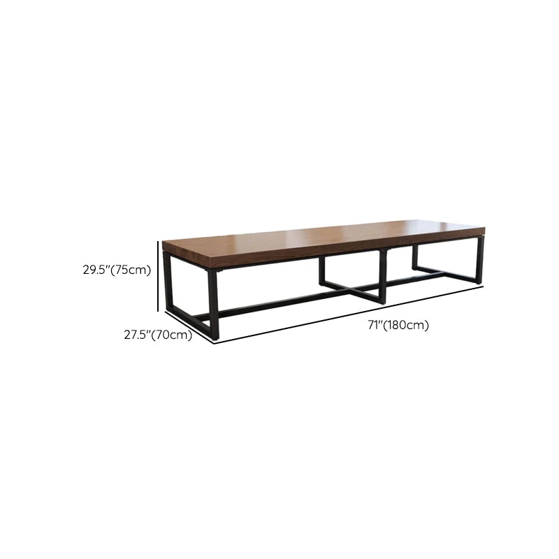 Bureau d'écriture rectangulaire en bois massif, bureau moderne de 29,53 po de hauteur Clearhalo
