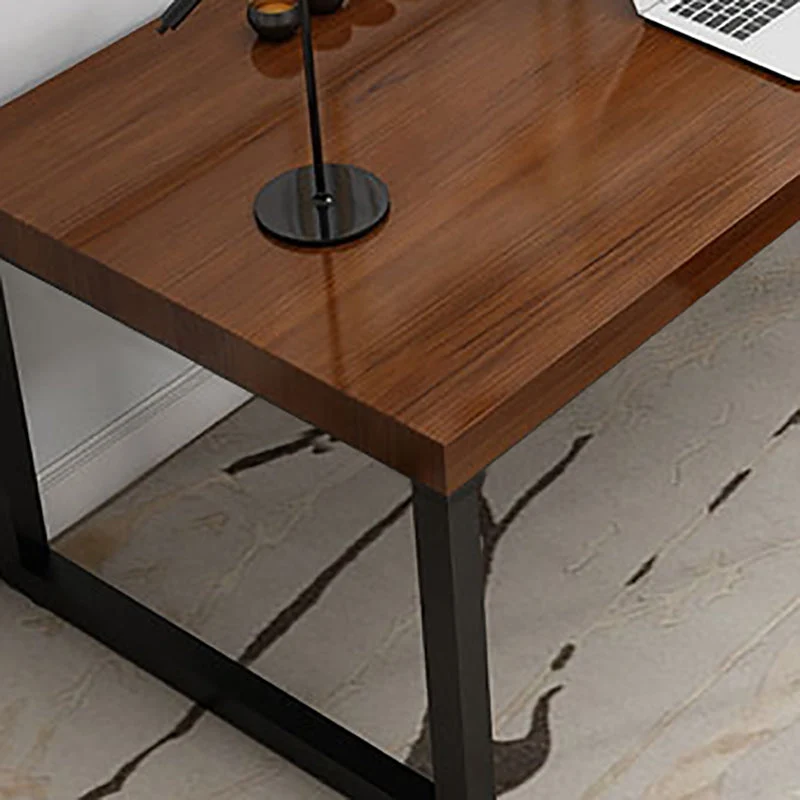 Bureau d'écriture rectangulaire en bois massif, maison industrielle Clearhalo