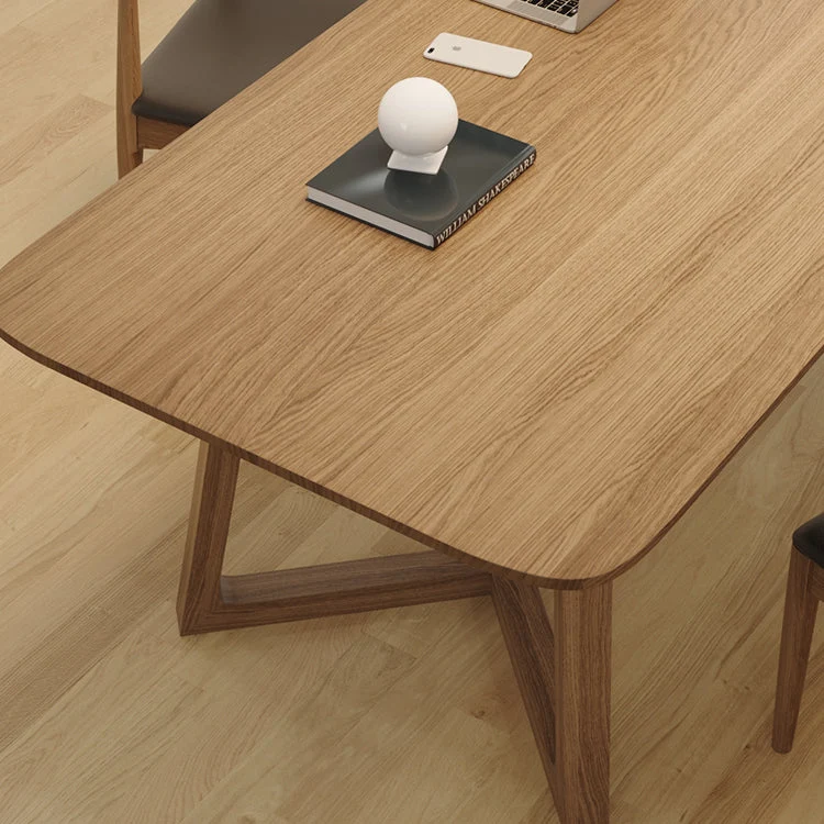 Bureau d'écriture rectangulaire en bois massif, Style moderne, pour la maison Clearhalo