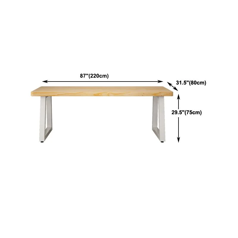 Bureau d'écriture rectangulaire en bois massif de traîneau de bureau moderne de 30"H Clearhalo