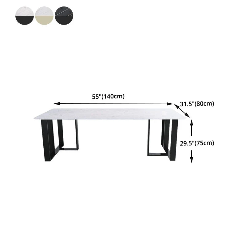 Bureau d'écriture rectangulaire, bureau à base luge de style industriel Clearhalo