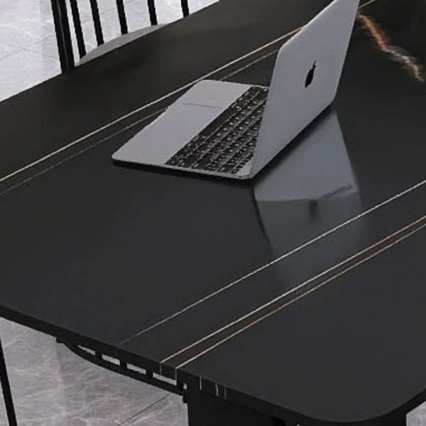 Bureau d'écriture rectangulaire, bureau à base luge de style industriel Clearhalo