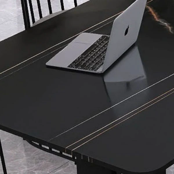 Bureau d'écriture rectangulaire, bureau à base luge de style industriel Clearhalo