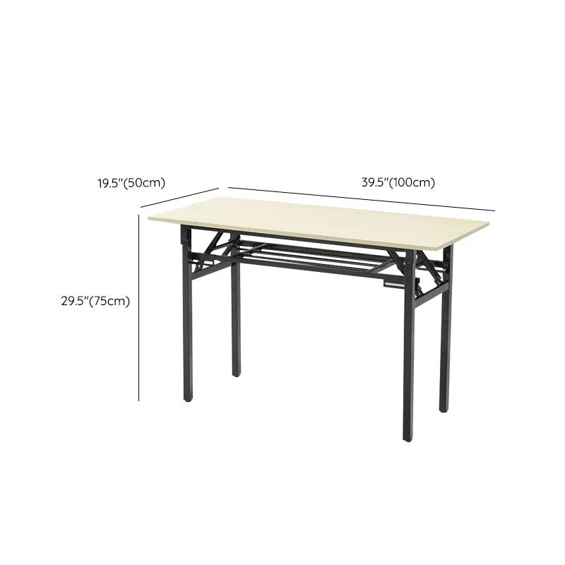 Bureau d'écriture rectangulaire contemporain avec base Parsons pliable Clearhalo