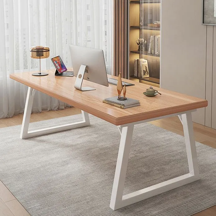 Bureau d'écriture rectangulaire contemporain en bois d'ingénierie avec pieds Clearhalo