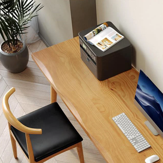 Bureau d'écriture rectangulaire contemporain en bois massif pour bureau Clearhalo