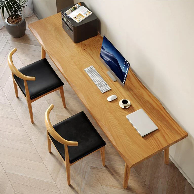 Bureau d'écriture rectangulaire contemporain en bois massif pour bureau Clearhalo
