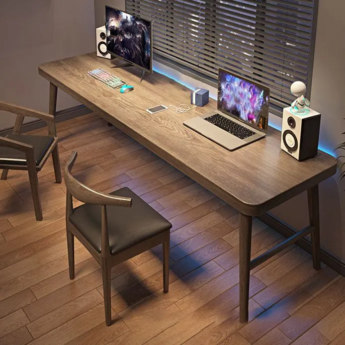 Bureau d'écriture rectangulaire contemporain, bureau en bois avec pieds Clearhalo
