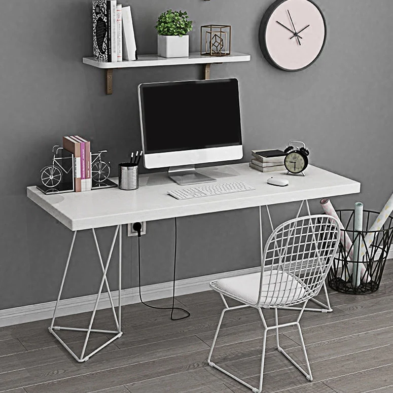 Bureau d'écriture rectangulaire contemporain Bureau en bois massif de pin Clearhalo