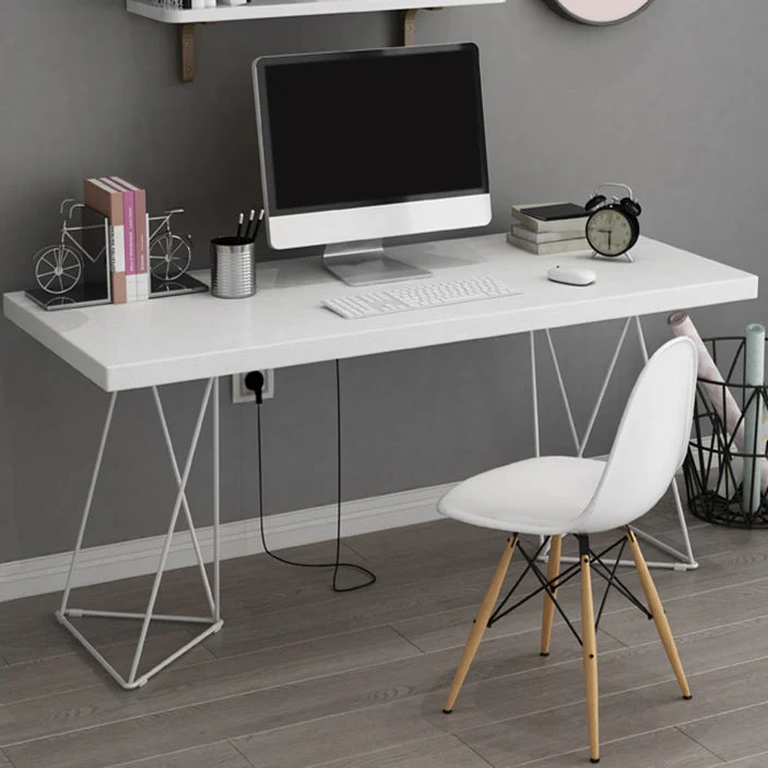 Bureau d'écriture rectangulaire contemporain Bureau en bois massif de pin Clearhalo
