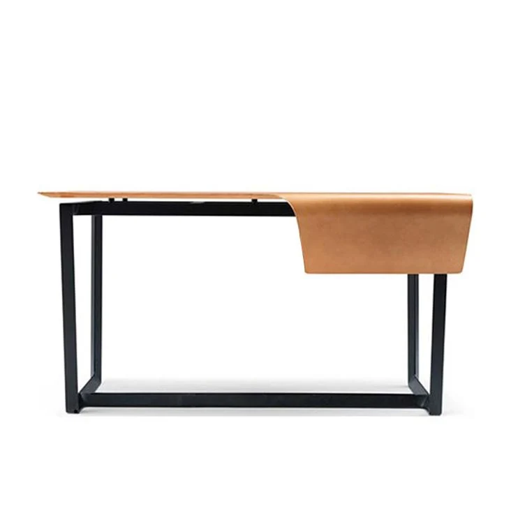 Bureau d'écriture rectangulaire contemporain, bureau de chambre à coucher avec pieds noirs Clearhalo