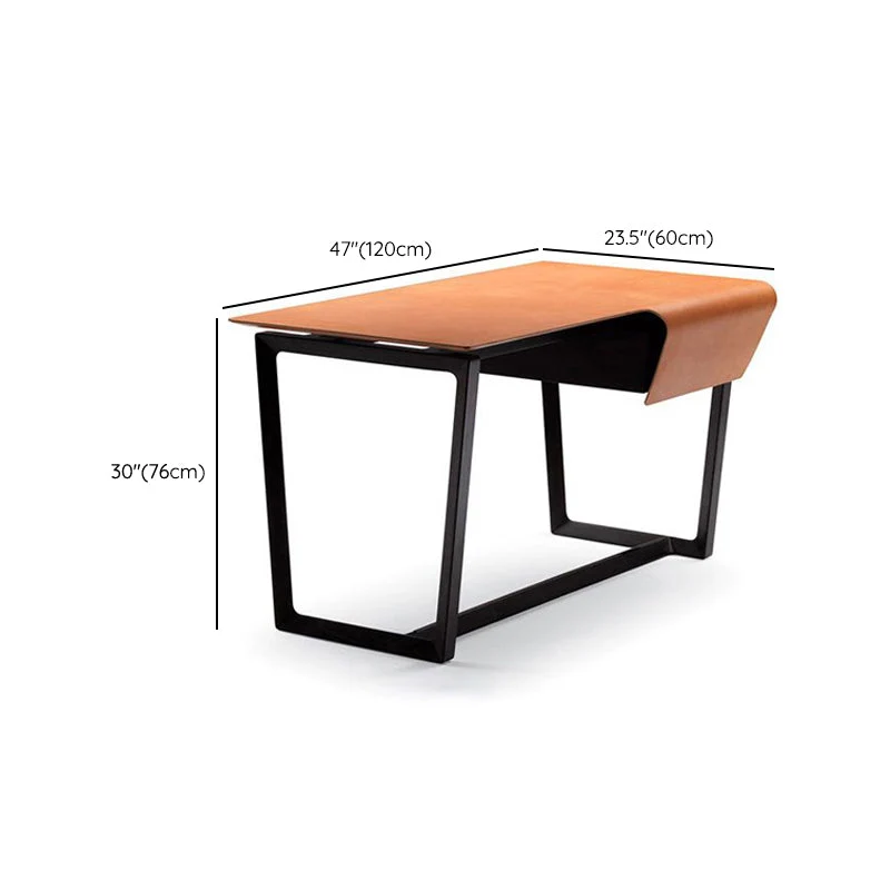 Bureau d'écriture rectangulaire contemporain, bureau de chambre à coucher avec pieds noirs Clearhalo
