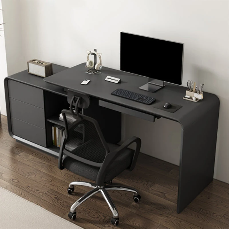 Bureau d'écriture rectangulaire contemporain, bureau d'ordinateur en bois pour bureau Clearhalo