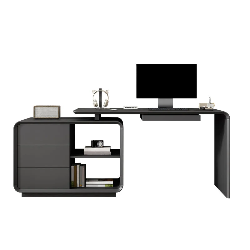 Bureau d'écriture rectangulaire contemporain, bureau d'ordinateur en bois pour bureau Clearhalo