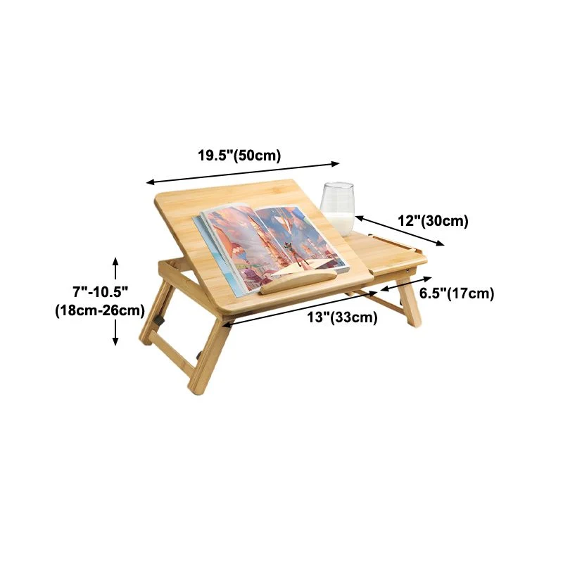 Bureau d'écriture rectangulaire contemporain, bureau pliant réglable en hauteur Clearhalo