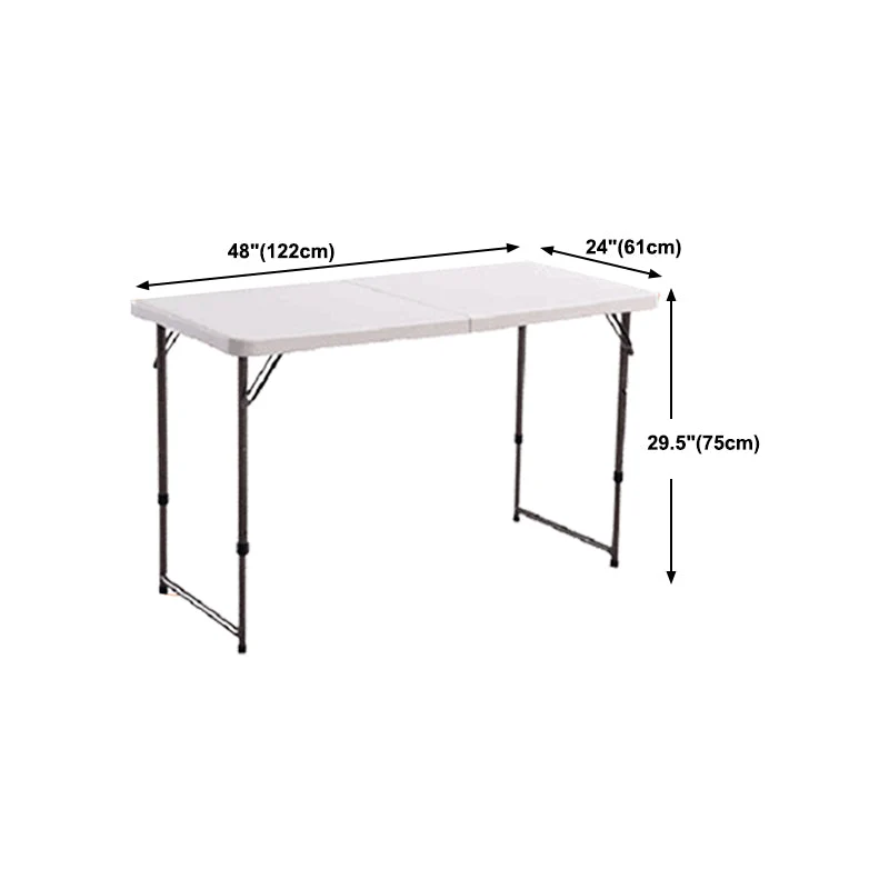 Bureau d'écriture rectangulaire contemporain Bureau pliant en plastique Clearhalo