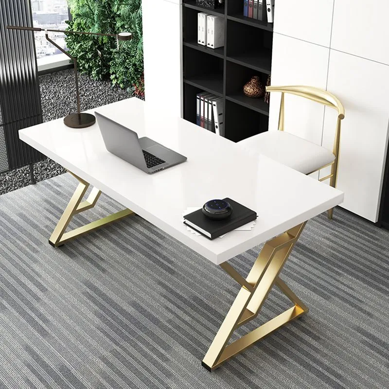 Bureau d'écriture rectangulaire Glam de 29,53 po de hauteur en bois massif Clearhalo
