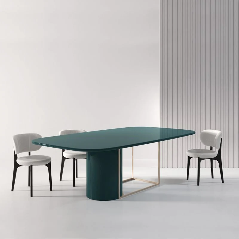 Bureau d'écriture rectangulaire Glam, bureau de réunion en bois massif pour bureau Clearhalo