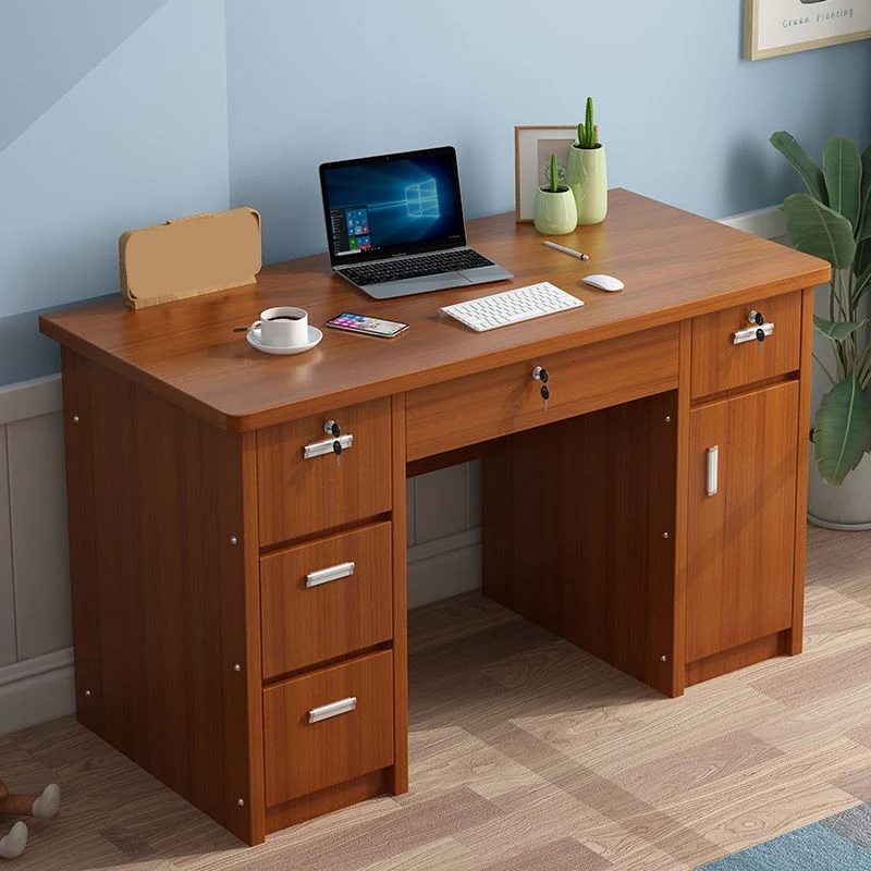 Bureau d'écriture rectangulaire de 29 po de hauteur avec tiroirs verrouillables Clearhalo