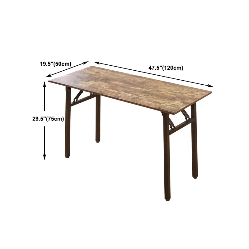 Bureau d'écriture rectangulaire industriel Bureau en bois marron Clearhalo