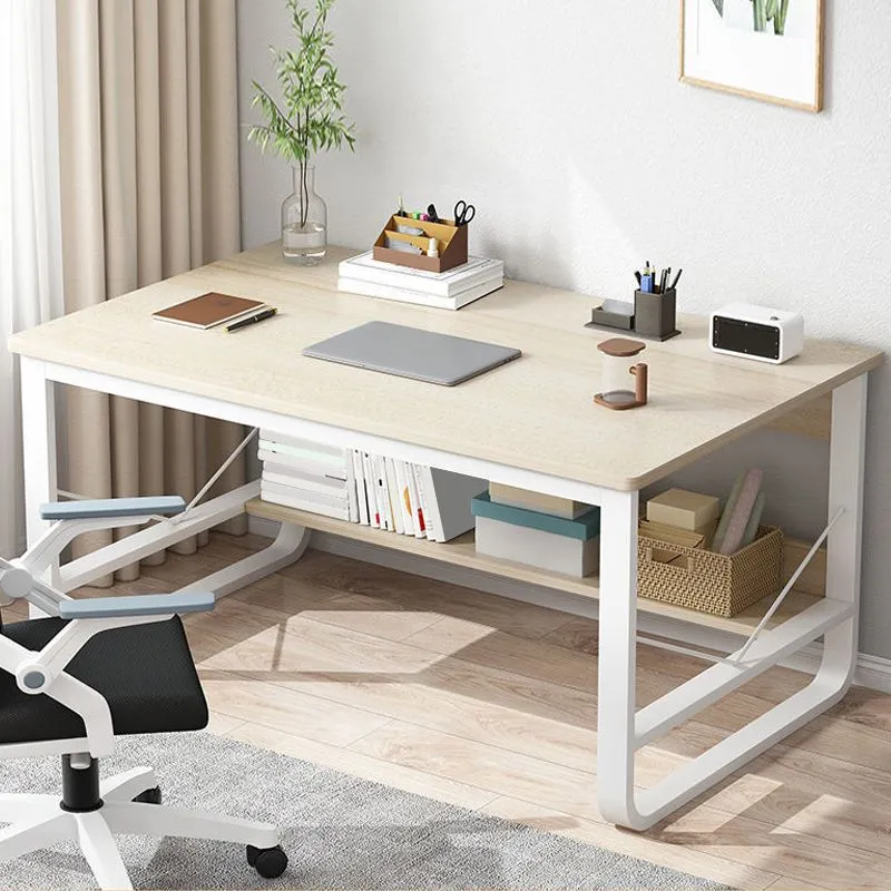 Bureau d'écriture rectangulaire industriel Bureau en bois manufacturé Clearhalo
