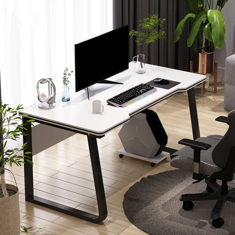 Bureau d'écriture rectangulaire luge de bureau moderne en finition mate Clearhalo