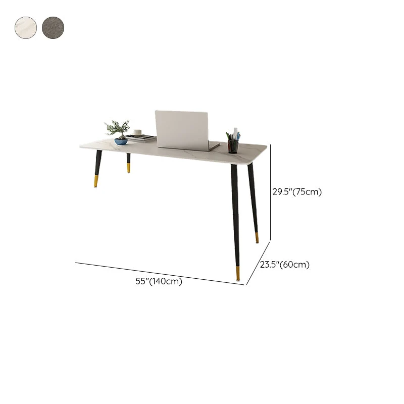 Bureau d'écriture rectangulaire moderne avec plateau en ardoise avec 4 pieds pour la maison Clearhalo