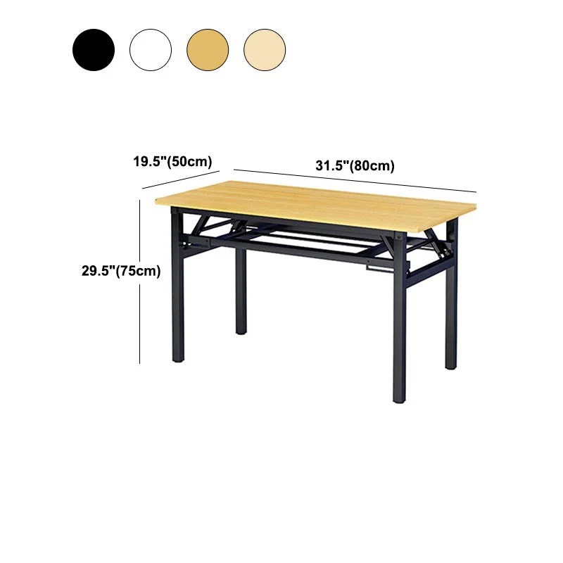 Bureau d'écriture rectangulaire moderne en bois massif pour bureau Clearhalo
