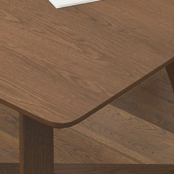 Bureau d'écriture rectangulaire moderne en bois massif, bureau à base de traîneau de 29,53 po de hauteur Clearhalo