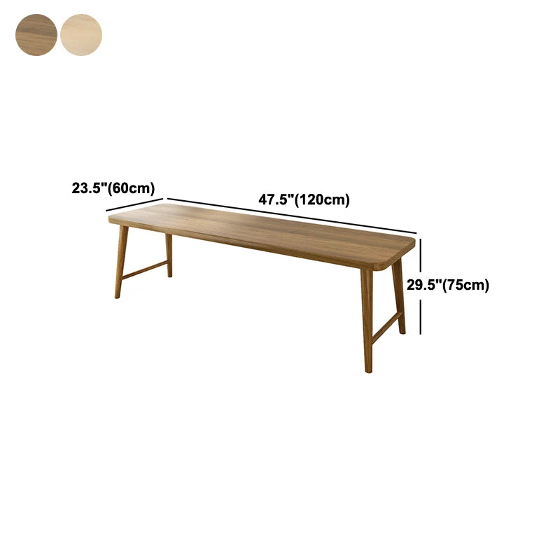 Bureau d'écriture rectangulaire moderne en bois massif avec base en forme de H Clearhalo