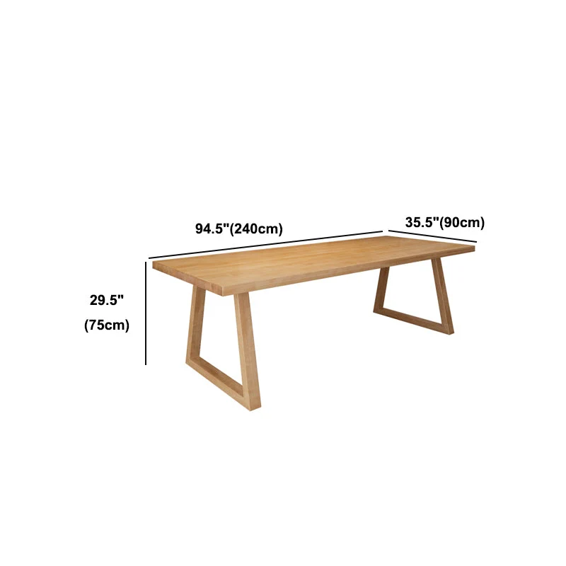 Bureau d'écriture rectangulaire moderne, bureau à base de traîneau en bois massif Clearhalo