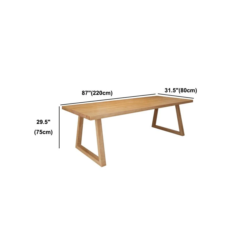 Bureau d'écriture rectangulaire moderne, bureau à base de traîneau en bois massif Clearhalo