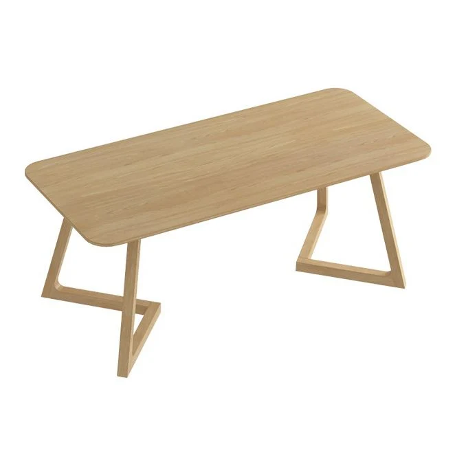 Bureau d'écriture rectangulaire moderne, bureau en bois massif pour la maison Clearhalo