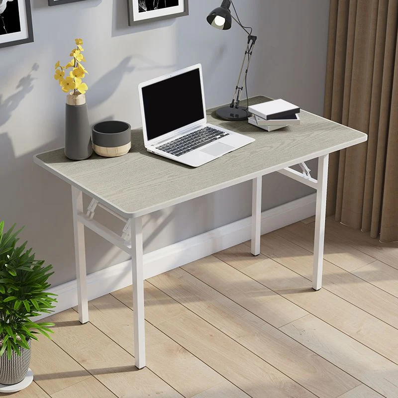 Bureau d'écriture rectangulaire en métal et bois pour la maison Clearhalo