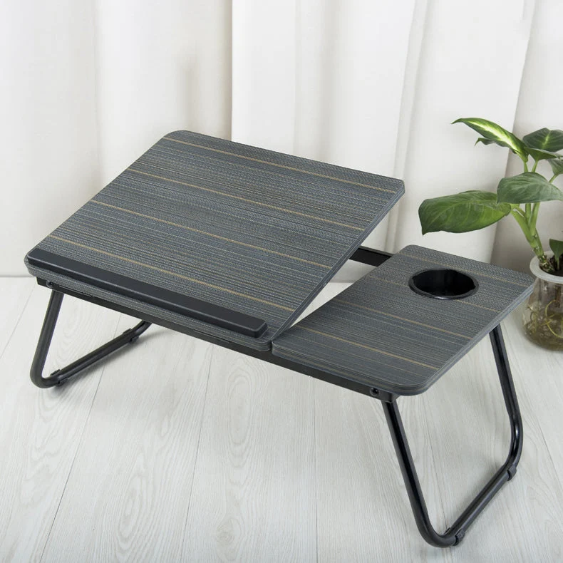 Bureau d'écriture rectangulaire, plateau en bois artificiel, bureau pliant avec pieds en métal Clearhalo