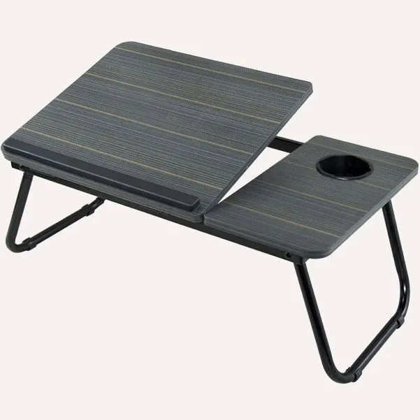 Bureau d'écriture rectangulaire, plateau en bois artificiel, bureau pliant avec pieds en métal Clearhalo