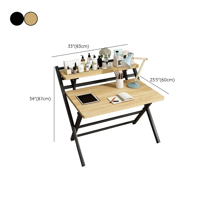 Bureau d'écriture rectangulaire pliant de style contemporain à chevalet Clearhalo