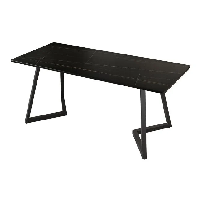 Bureau d'écriture rectangulaire pour bureau à domicile, bureau à base de traîneau de style moderne Clearhalo