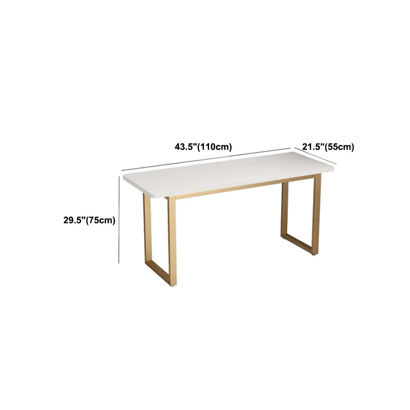 Bureau d'écriture rectangulaire pour bureau à domicile, bureau en bois de style Glam Clearhalo