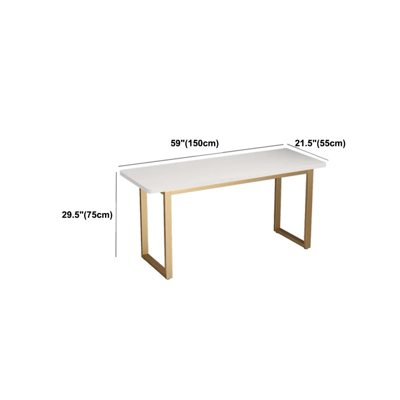 Bureau d'écriture rectangulaire pour bureau à domicile, bureau en bois de style Glam Clearhalo